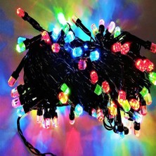 Oktay Sesal 50 Metre Renkli LED Işık 220V Fişli Renkli Yılbaşı Işığı Ramazan Aydınlatma Işığı