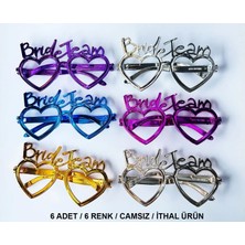 Uslucan Alışveriş Kalpli Bride Team Gözlük Seti 6 Renk
