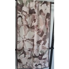 Aminenesil Velina Soft Pamuk Şal Kahverengi Bej Renk