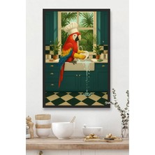 Mutfak Tablosu Mdf Tablo Mutfak Için Bulaşık Yıkayan Papağan Deseni |mtfkmdf