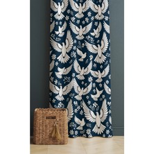 Alamodecor Uçan Kuş Model Tek Kanat Genç Odası Fon Perde