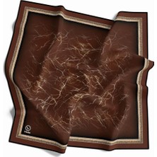 Violla Kristal Zikzak Çizgi Desenli Taba Renkli 90X90 Eşarp (Ipek Içermez) Dikim Şekli : El Dikişi