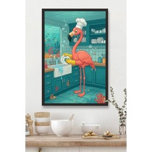 Mutfak Tablosu Mdf Tablo Mutfak Için Bulaşık Yıkayan Flamingo-01 Deseni |mtfkmdf