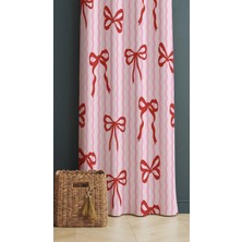 Alamodecor Pembe Fiyonk Model Tek Kanat Fon Perde