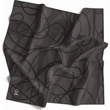 Violla Twill Karışık Çizgi Desenli Lila Renkli 90X90 Eşarp (Ipek Içermez) Kenar Dikiş Şekli El Dikişli