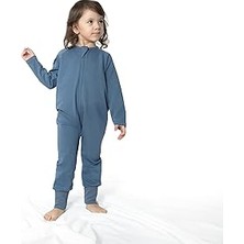 SHC4200 Organik Pamuk Çocuk Ayaklı Uyku Tulumu - 1 Tog - (2-3 Yaş) - Indigo