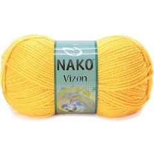 İsmiyle Al 5 Adet Vizon Premium Akrilik El Örgü Ipi Yünü Renk NO:184 Sarı