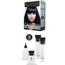 İsmiyle Al 2 Tüp Krem Saç Boyası Seti Mavi Siyah No:1.1