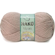 İsmiyle Al 5 Adet Vizon Premium Akrilik El Örgü Ipi Yünü Renk NO:257 Sütlü Kahve