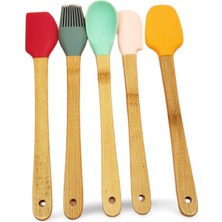 İsmiyle Al 5 Parça Silikon Kaşık ve Servis Takımı 20 cm