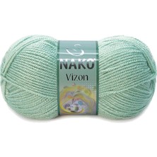 İsmiyle Al 5 Adet Vizon Premium Akrilik El Örgü Ipi Yünü Renk NO:292 Çağla Yeşil