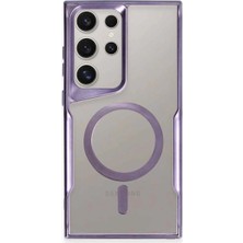 Eco Port Samsung Galaxy S23 Ultra Kılıf Boyi Magsafe Silikon Kapak - Derin Mor