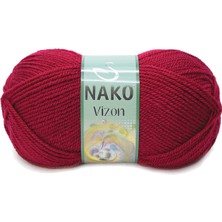 İsmiyle Al 5 Adet Vizon Premium Akrilik El Örgü Ipi Yünü Renk NO:3630 Vişne Çürüğü