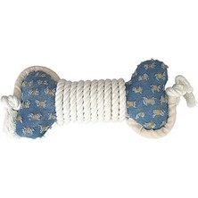 SHC4200 Beeztees Eastland 510257 Ipli Peluş Kemik Evcil Hayvan Oyuncağı, Mavi-Beyaz, 30X5 cm