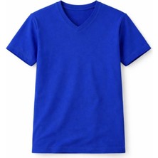 Kız Çocuk V Yaka Basic Tişört