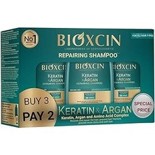 SHC4200 Bioxcin Keratin &amp; Argan Onarıcı Bakım Şampuan 300 ml 3 Al 2 Öde - Yıpranmış ve Hassas Saçlar