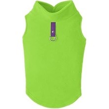 SHC4200 Gooby Yelek Köpek Süveteri - Kireç, Orta - Sıcak Tutan Kazak Köpek Ceketi O-Ring Tasmal