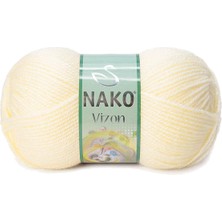 İsmiyle Al 5 Adet Vizon Premium Akrilik El Örgü Ipi Yünü Renk NO:256 Krem