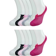 İsmiyle Al 12 Adet Fiyonklu File Kadın Babet Çorap