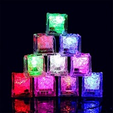 Oktay Sesal 12 Pcs Light Ice Cube 12 Adet LED Işıklı Buz Küpü LED Renkli LED Işıklı Buz Küpü Parti Işıkları