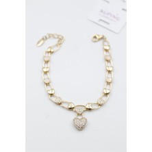 İsmiyle Al Taşlı Vip Bileklik - Rose