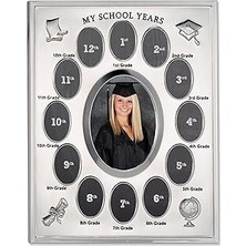 SHC4200 (1, Silver) - Lawrence Frames 835080 Lawrence Frames My School Years Silver Plated 8X10 Multi Pictu