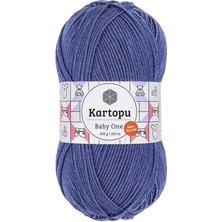 İsmiyle Al 1 Adet Baby One Tüylenmeyen El Örgü Ipi Yünü Açık Lacivert K604