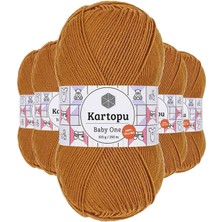 İsmiyle Al 5 Adet Baby One Tüylenmeyen El Örgü Ipi Yünü Hardal K1854