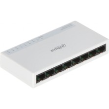 Flamex Dahua PFS3008-8ET-L, 8 Port, Megabit, Yönetilemez, Masaüstü Switch