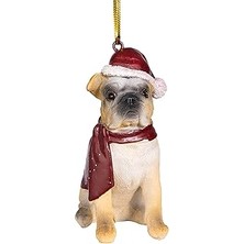 SHC4200 Toscano JH576304 Noel Noel Bulldog Tatil Köpek Süsleri, Tam Renkli