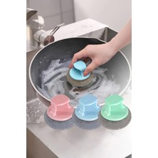 İsmiyle Al Tutacaklı Paslanmaz Çelik Top Bulaşık Ovma Teli Bulaşık Temizleme Fırçası Yıkama Süngeri