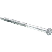 SHC4200 9057586 Altıgen Gecikme Vidaları, 1,5 cm x 10 Inç, A307 A Sınıfı Sıcak Daldırma Galvanizli Çelik, (