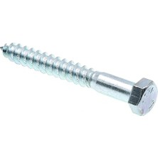 SHC4200 9056275 Lag Vida, Altıgen Kafa, 3/20,3 x 7,6 Cm, Çinko Gümüş Kaplama Paslanmaz Çelik, 25 Adet