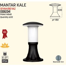 Bahçe Armatürü, Mantar Kale, E27, Siyah, Zita 241