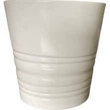 Mapa Seramik Saksı, Beyaz, 12X12 cm