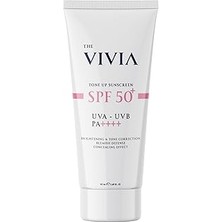 SHC4200 The Vivia Ton Eşitleyici ve Aydınlatıcı, Leke Karşıtı, Yüksek Koruyucu SPF50+ Pembe Renkli Güneş Kr