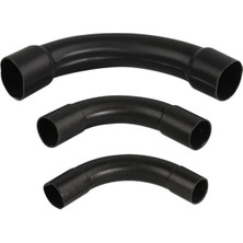 Mutlusan Elektrik Borusu Dirsek, Çap=18 Mm, Plastik, Siyah