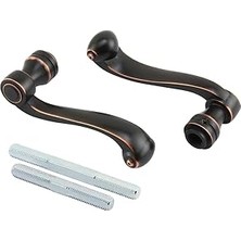 SHC4200 Defender Security E 2666 Fransız Kolonyal Kapı Kolları, Ağır Döküm Tasarım, Klasik Bronz Kaplama, 1