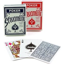 SHC4200 Bsn Streamline Oyun Kartları, Klasik Kart Destesi, Kırmızı Veya Mavi, Standart Boyut