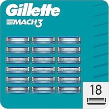 SHC4200 Gillette Mach3 Yedek Tıraş Bıçağı 18 Adet - Karton Paket