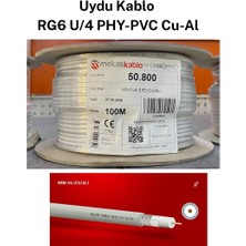 Anten Uydu Tv Kablo Mini U4 0.65 Cu/al, Mekas, 1 M
