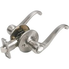 SHC4200 740399 Scroll Evrensel Mandal Gizlilik Kapı Kolu, Saten Nikel, 6 Yönlü