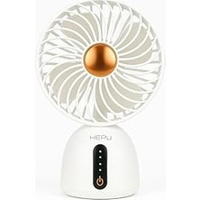 SHC4200 Hepu HP-F07 USB Şarjlı Sessiz Masaüstü Mini Fan 360 Derece Ayarlanabilir Gövde Vantilatör