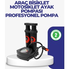 Flamex Kaymaz Pedallı Ayaklı Hava Pompası Tüm Supap Uyumlu