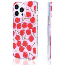 Paladyum Case iPhone 16 Pro Uyumlu Premium Tpu Kiraz Desenli Stilo Kapak