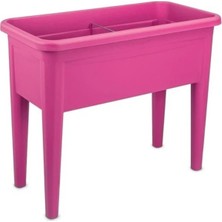 Serinova Ayaklı Bahçe Saksı, 60 L, No:2, 86X76X37.5 Cm, Vişne (Fanus Hariçtir)