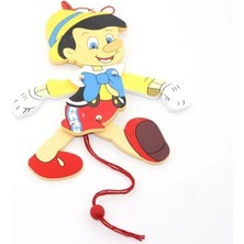 Flamex Ahşap Sallanan Pinokyo Figürü