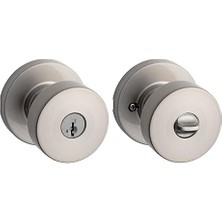 SHC4200 740 Psk Rdt 15S Pismo Anahtarlı Giriş Kapısı Topuzu, Akıllı Anahtar Güvenliği, Saten Nikel, Yuvarla