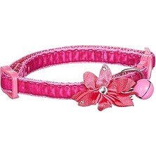 SHC4200 Pawise Çiçekli Kedi Boyun Tasması Pembe