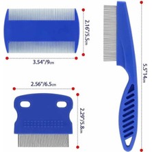 Flamex Evcil Hayvan Tarak Seti 4'lü Bit Tarağı Ked Köpek Tüyüne Uygun